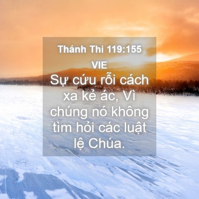 Picture 04 - Thánh Thi 119:155 VIE - Sự cứu rỗi cách xa kẻ ác, Vì chúng - Bible Verse Picture