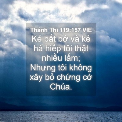 Picture 04 - Thánh Thi 119:157 VIE - Kẻ bắt bớ và kẻ hà hiếp tôi thật - Bible Verse Picture