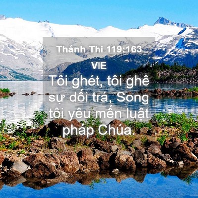 Picture 04 - Thánh Thi 119:163 VIE - Tôi ghét, tôi ghê sự dối trá, Song tôi - Bible Verse Picture