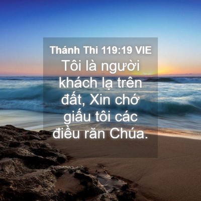Picture 04 - Thánh Thi 119:19 VIE - Tôi là người khách lạ trên đất, Xin - Bible Verse Picture