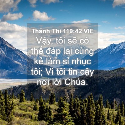 Picture 04 - Thánh Thi 119:42 VIE - Vậy, tôi sẽ có thế đáp lại cùng kẻ - Bible Verse Picture