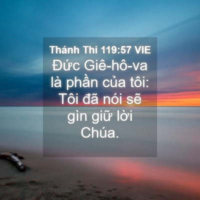 Picture 04 - Thánh Thi 119:57 VIE - Đức Giê-hô-va là phần của tôi: Tôi - Bible Verse Picture