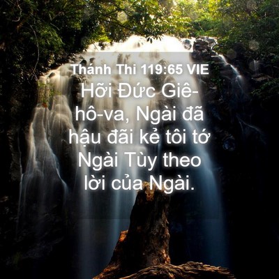 Picture 04 - Thánh Thi 119:65 VIE - Hỡi Đức Giê-hô-va, Ngài đã hậu đãi - Bible Verse Picture