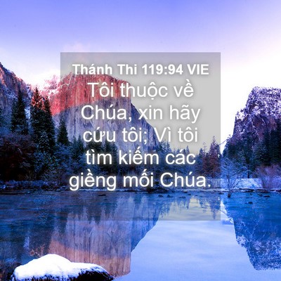 Picture 04 - Thánh Thi 119:94 VIE - Tôi thuộc về Chúa, xin hãy cứu tôi; Vì - Bible Verse Picture