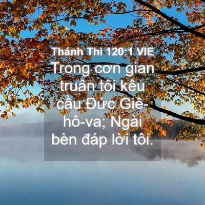 Picture 04 - Thánh Thi 120:1 VIE - Trong cơn gian truân tôi kêu cầu Đức - Bible Verse Picture