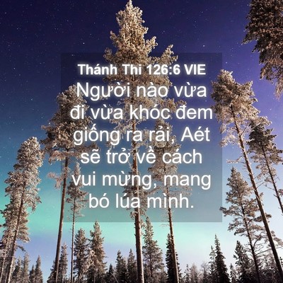 Picture 04 - Thánh Thi 126:6 VIE - Người nào vừa đi vừa khóc đem giống - Bible Verse Picture