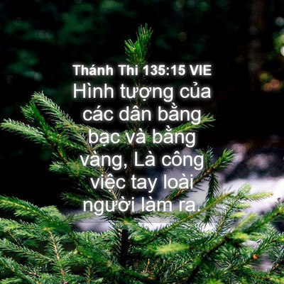 Picture 04 - Thánh Thi 135:15 VIE - Hình tượng của các dân bằng bạc và - Bible Verse Picture