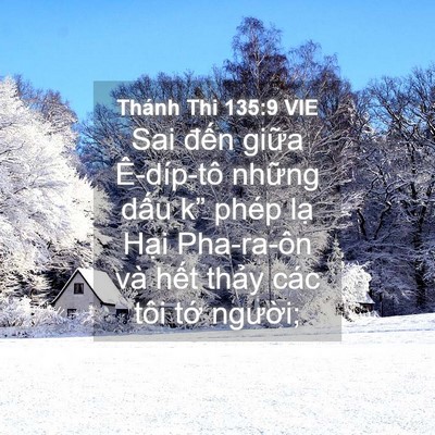 Picture 04 - Thánh Thi 135:9 VIE - Sai đến giữa Ê-díp-tô những dấu k” - Bible Verse Picture