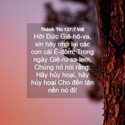 Picture 04 - Thánh Thi 137:7 VIE - Hỡi Đức Giê-hô-va, xin hãy nhớ lại - Bible Verse Picture