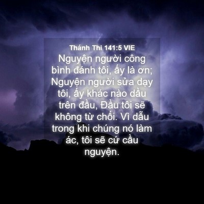 Picture 04 - Thánh Thi 141:5 VIE - Nguyện người công bình đánh tôi, ấy - Bible Verse Picture