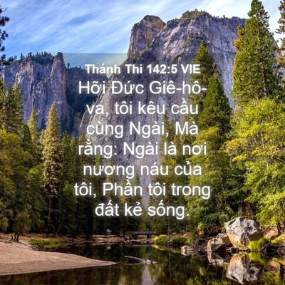 Picture 04 - Thánh Thi 142:5 VIE - Hỡi Đức Giê-hô-va, tôi kêu cầu cùng - Bible Verse Picture