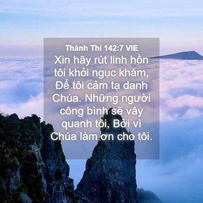 Picture 04 - Thánh Thi 142:7 VIE - Xin hãy rút linh hồn tôi khỏi ngục - Bible Verse Picture