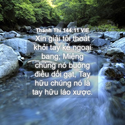 Picture 04 - Thánh Thi 144:11 VIE - Xin giải tôi thoát khỏi tay kẻ ngoại - Bible Verse Picture