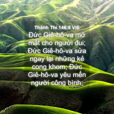 Picture 04 - Thánh Thi 146:8 VIE - Đức Giê-hô-va mở mắt cho người đui; - Bible Verse Picture