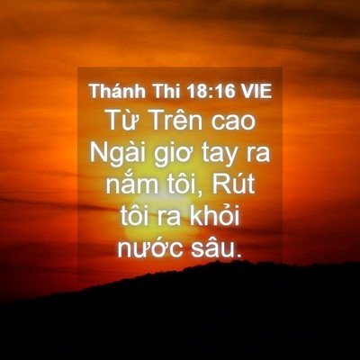 Picture 04 - Thánh Thi 18:16 VIE - Từ Trên cao Ngài giơ tay ra nắm tôi, Rút - Bible Verse Picture