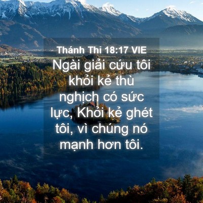 Picture 04 - Thánh Thi 18:17 VIE - Ngài giải cứu tôi khỏi kẻ thù nghịch - Bible Verse Picture