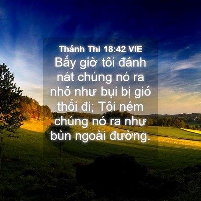 Picture 04 - Thánh Thi 18:42 VIE - Bấy giờ tôi đánh nát chúng nó ra nhỏ - Bible Verse Picture
