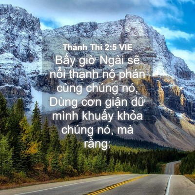 Picture 04 - Thánh Thi 2:5 VIE - Bấy giờ Ngài sẽ nổi thạnh nộ phán - Bible Verse Picture