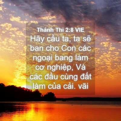 Picture 04 - Thánh Thi 2:8 VIE - Hãy cầu ta, ta sẽ ban cho Con các ngoại - Bible Verse Picture