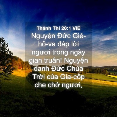 Picture 04 - Thánh Thi 20:1 VIE - Nguyện Đức Giê-hô-va đáp lời ngươi - Bible Verse Picture