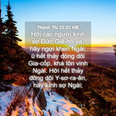 Picture 04 - Thánh Thi 22:23 VIE - Hỡi các người kính sợ Đức - Bible Verse Picture