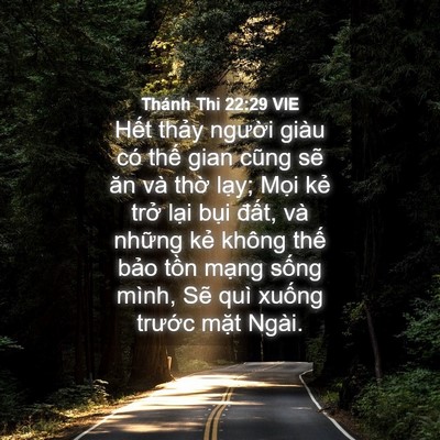 Picture 04 - Thánh Thi 22:29 VIE - Hết thảy người giàu có thế gian cũng - Bible Verse Picture