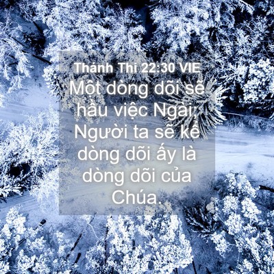 Picture 04 - Thánh Thi 22:30 VIE - Một dòng dõi sẽ hầu việc Ngài; - Bible Verse Picture