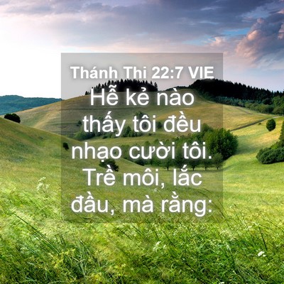 Picture 04 - Thánh Thi 22:7 VIE - Hễ kẻ nào thấy tôi đều nhạo cười - Bible Verse Picture