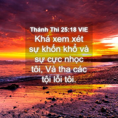 Picture 04 - Thánh Thi 25:18 VIE - Khá xem xét sự khốn khổ và sự cực - Bible Verse Picture