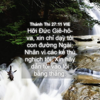 Picture 04 - Thánh Thi 27:11 VIE - Hỡi Đức Giê-hô-va, xin chỉ dạy tôi - Bible Verse Picture