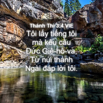 Picture 04 - Thánh Thi 3:4 VIE - Tôi lấy tiếng tôi mà kêu cầu Đức - Bible Verse Picture