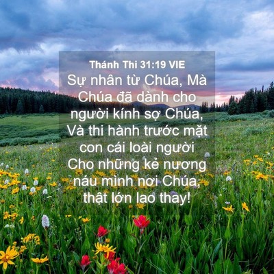 Picture 04 - Thánh Thi 31:19 VIE - Sự nhân từ Chúa, Mà Chúa đã dành cho - Bible Verse Picture