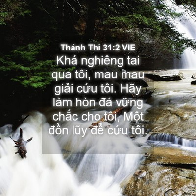 Picture 04 - Thánh Thi 31:2 VIE - Khá nghiêng tai qua tôi, mau mau giải cứu - Bible Verse Picture