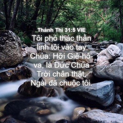 Picture 04 - Thánh Thi 31:5 VIE - Tôi phó thác thần linh tôi vào tay Chúa: - Bible Verse Picture
