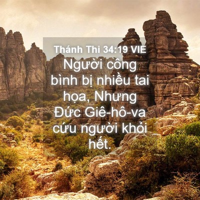 Picture 04 - Thánh Thi 34:19 VIE - Người công bình bị nhiều tai họa, - Bible Verse Picture