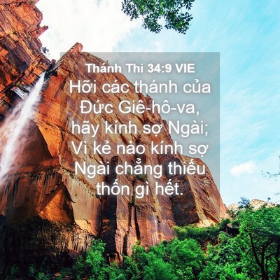 Picture 04 - Thánh Thi 34:9 VIE - Hỡi các thánh của Đức Giê-hô-va, hãy - Bible Verse Picture
