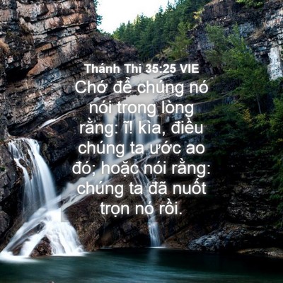 Picture 04 - Thánh Thi 35:25 VIE - Chớ để chúng nó nói trong lòng rằng: - Bible Verse Picture