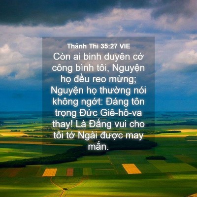 Picture 04 - Thánh Thi 35:27 VIE - Còn ai binh duyên cớ công bình tôi, - Bible Verse Picture