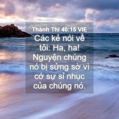 Picture 04 - Thánh Thi 40:15 VIE - Các kẻ nói về tôi: Ha, ha! Nguyện chúng - Bible Verse Picture