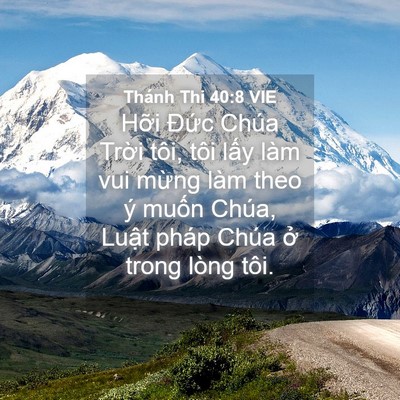 Picture 04 - Thánh Thi 40:8 VIE - Hỡi Đức Chúa Trời tôi, tôi lấy làm - Bible Verse Picture