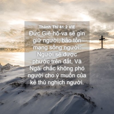 Picture 04 - Thánh Thi 41:2 VIE - Đức Giê-hô-va sẽ gìn giữ người, - Bible Verse Picture
