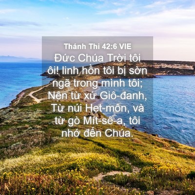 Picture 04 - Thánh Thi 42:6 VIE - Đức Chúa Trời tôi ôi! linh hồn tôi - Bible Verse Picture