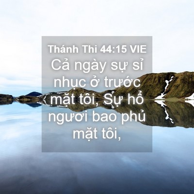 Picture 04 - Thánh Thi 44:15 VIE - Cả ngày sự sỉ nhục ở trước mặt - Bible Verse Picture