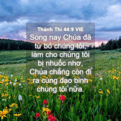Picture 04 - Thánh Thi 44:9 VIE - Song nay Chúa đã từ bỏ chúng tôi, làm - Bible Verse Picture