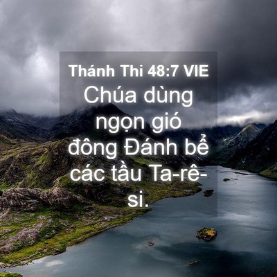 Picture 04 - Thánh Thi 48:7 VIE - Chúa dùng ngọn gió đông Đánh bể các - Bible Verse Picture