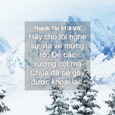 Picture 04 - Thánh Thi 51:8 VIE - Hãy cho tôi nghe sự vui vẻ mừng rỡ, - Bible Verse Picture