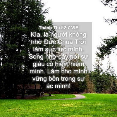 Picture 04 - Thánh Thi 52:7 VIE - Kìa, là người không nhờ Đức Chúa - Bible Verse Picture