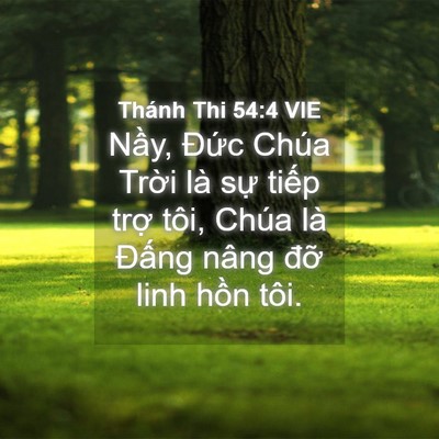Picture 04 - Thánh Thi 54:4 VIE - Nầy, Đức Chúa Trời là sự tiếp trợ - Bible Verse Picture