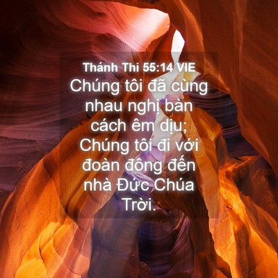 Picture 04 - Thánh Thi 55:14 VIE - Chúng tôi đã cùng nhau nghị bàn cách êm - Bible Verse Picture