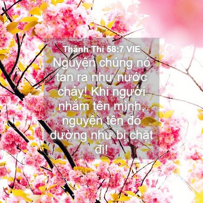 Picture 04 - Thánh Thi 58:7 VIE - Nguyện chúng nó tan ra như nước chảy! - Bible Verse Picture
